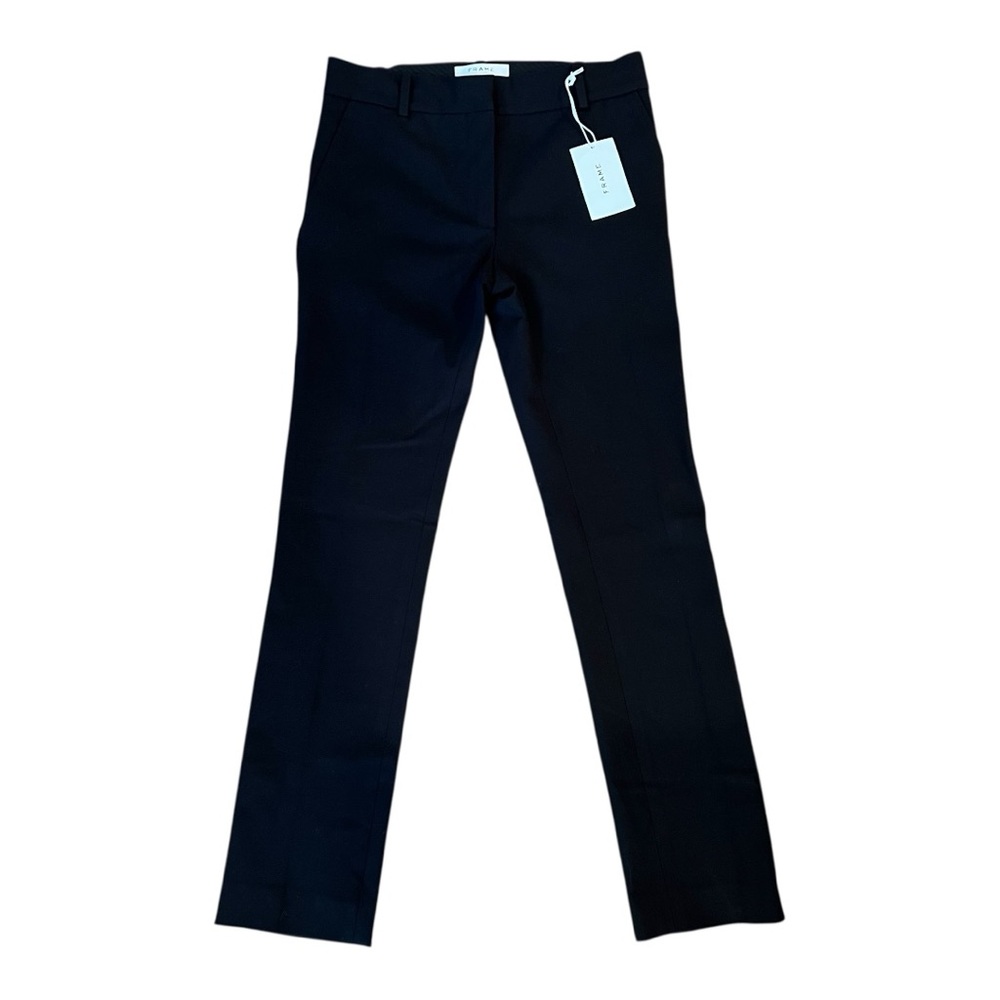 NEW FRAME Le High Straight Trouser Women Noir Black Size 0 - Picture 2 of 14